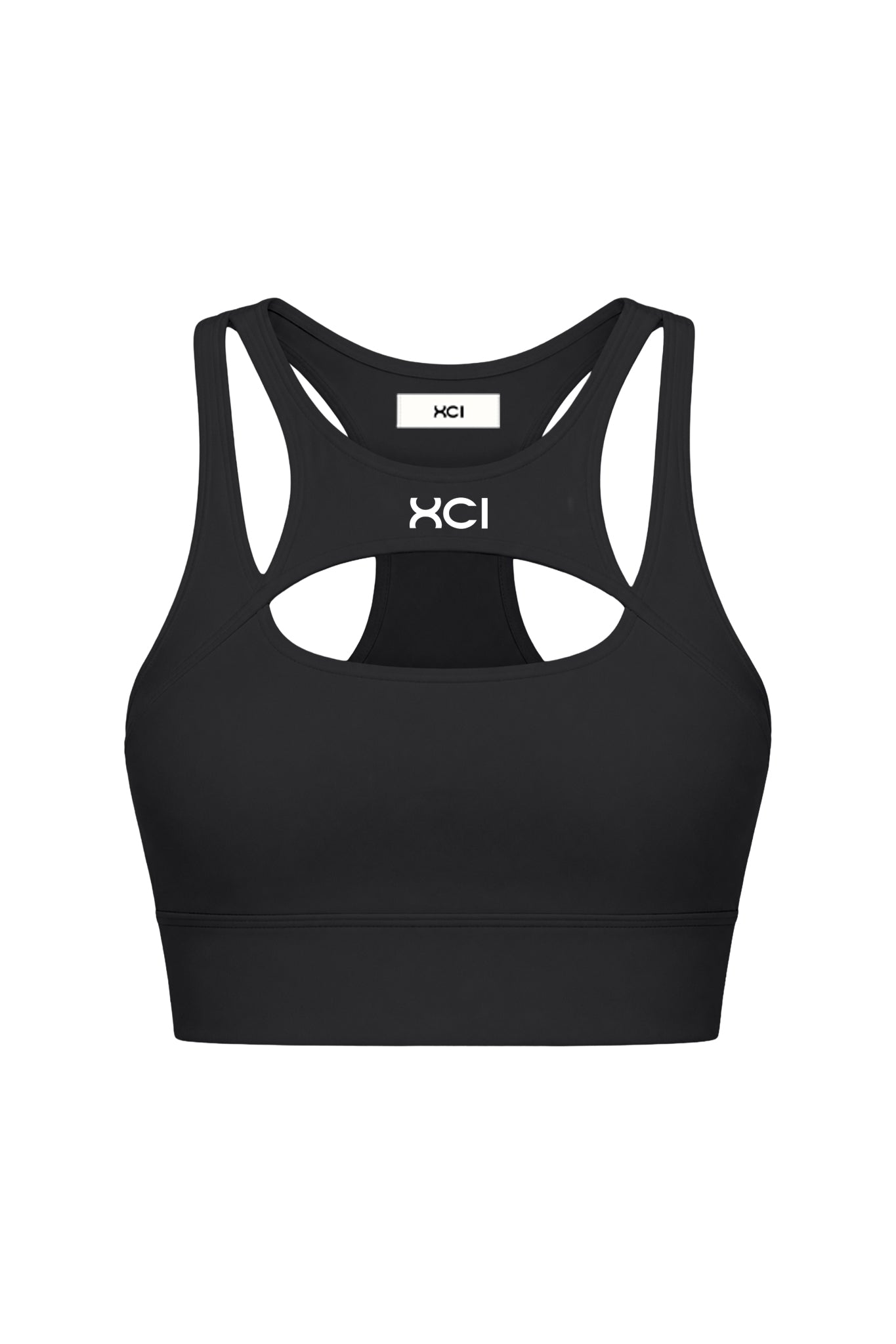 LOGO EMBROIDERY BRA TOP / BLACK