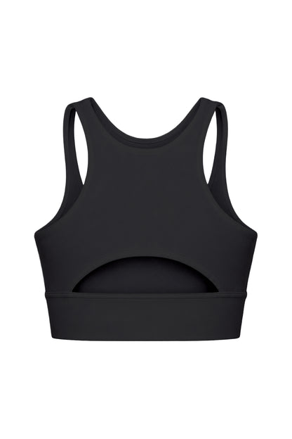 LOGO EMBROIDERY BRA TOP / BLACK