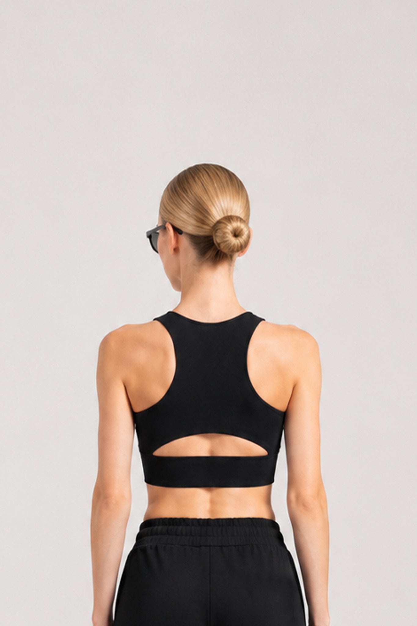 LOGO EMBROIDERY BRA TOP / BLACK
