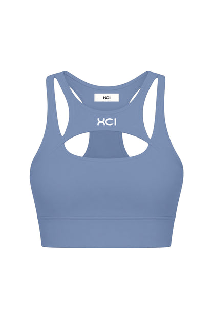 LOGO EMBROIDERY BRA TOP / BLUE