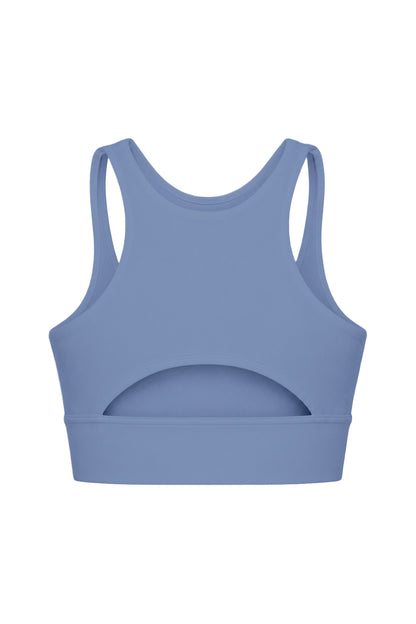 LOGO EMBROIDERY BRA TOP / BLUE