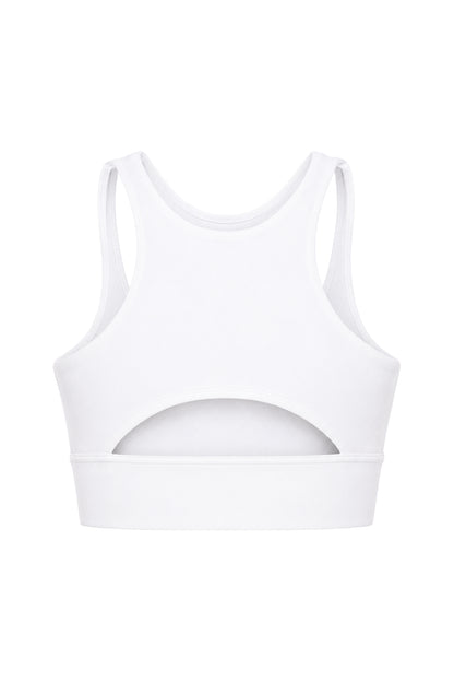 LOGO EMBROIDERY BRA TOP / WHITE