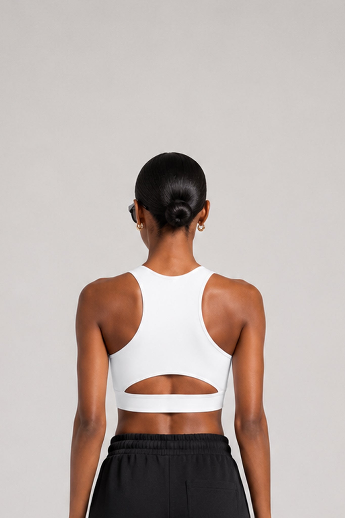 LOGO EMBROIDERY BRA TOP / WHITE