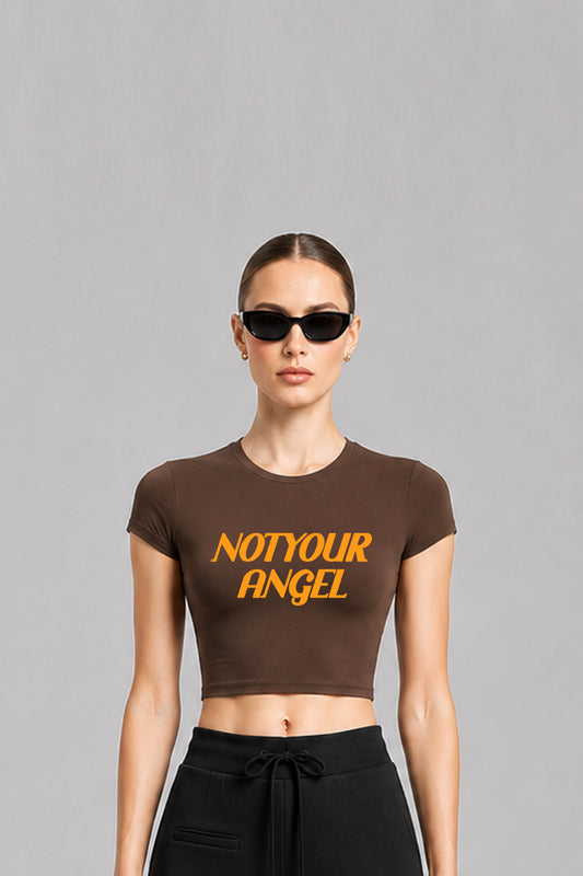 NOT YOUR ANGEL CHIBI TEE / BROWN