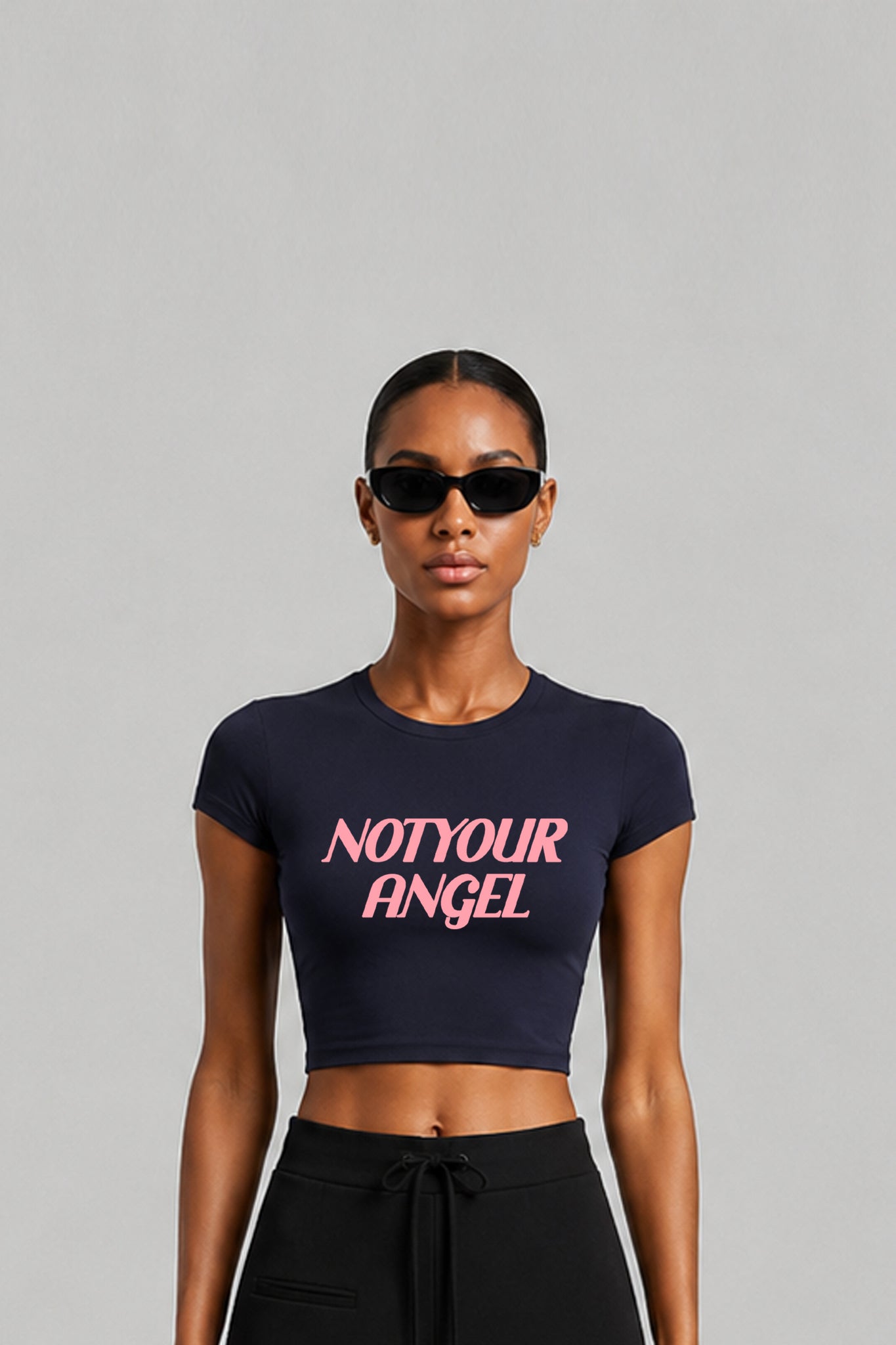 NOT YOUR ANGEL CHIBI TEE / NAVY