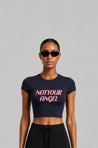 NOT YOUR ANGEL CHIBI TEE / NAVY