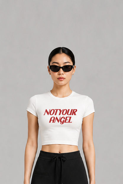 NOT YOUR ANGEL CHIBI TEE / LIGHT BEIGE
