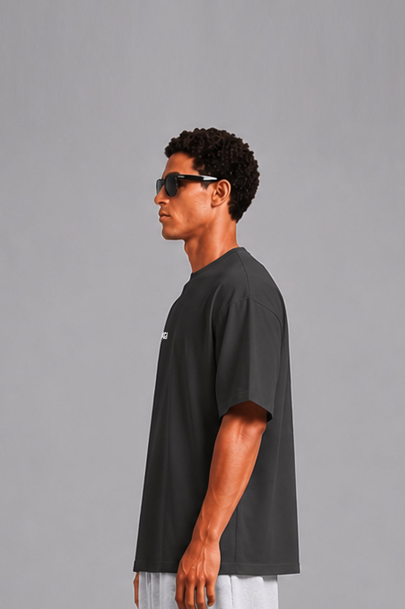 FEATHER LOGO EMBROIDERY TEE / SUMI