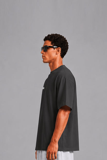 FEATHER LOGO EMBROIDERY TEE / SUMI