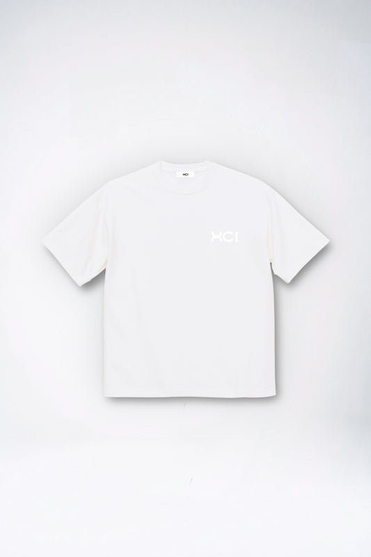 XCI LOGO OVERSIZE T-SHIRT / WHITE