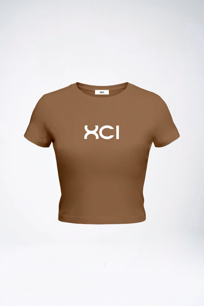 XCI LOGO T-SHIRT / BROWN
