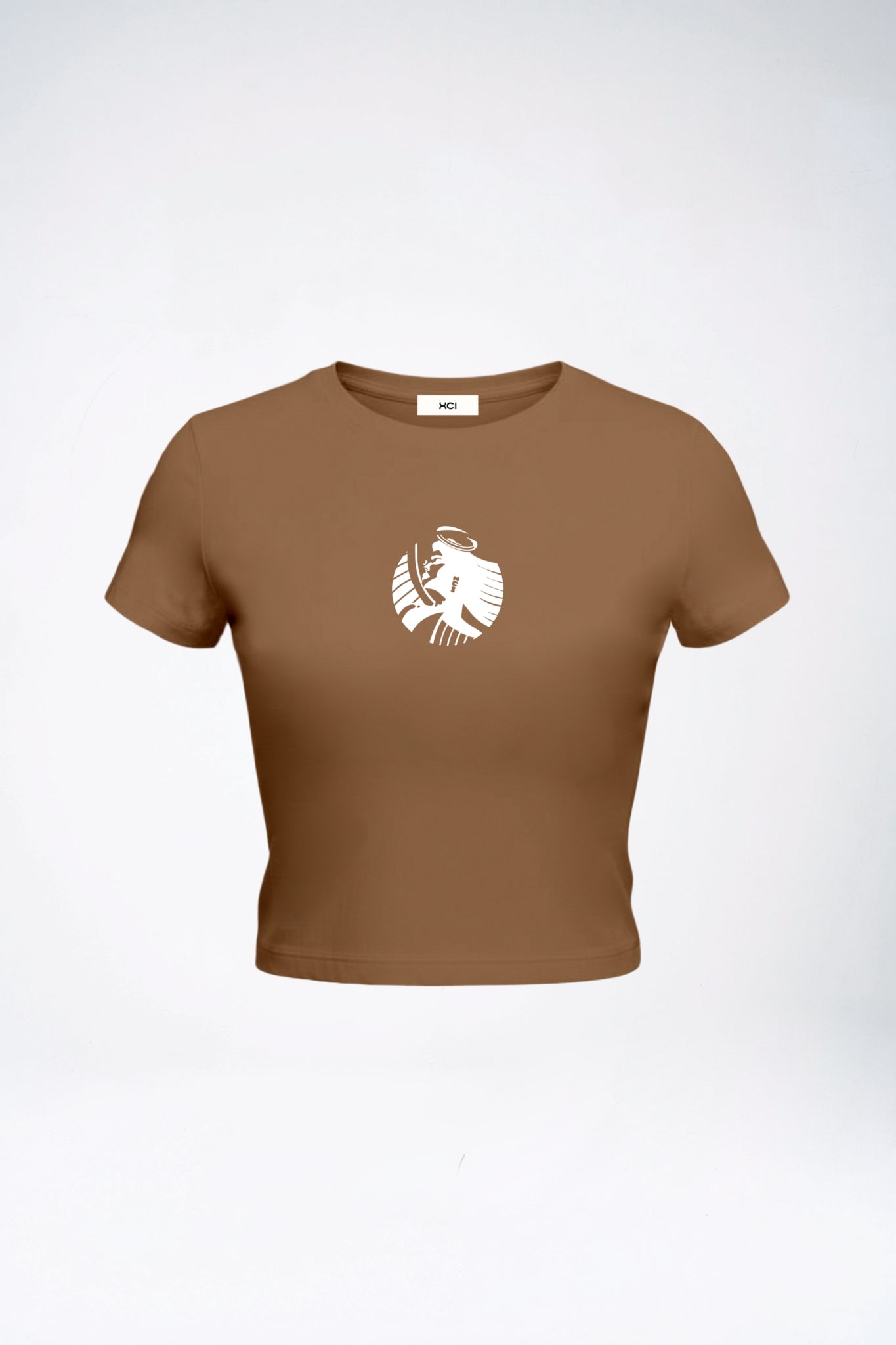 XCI POWERS LOGO T-SHIRT / BROWN