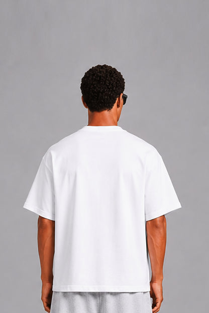 FEATHER LOGO EMBROIDERY TEE / WHITE