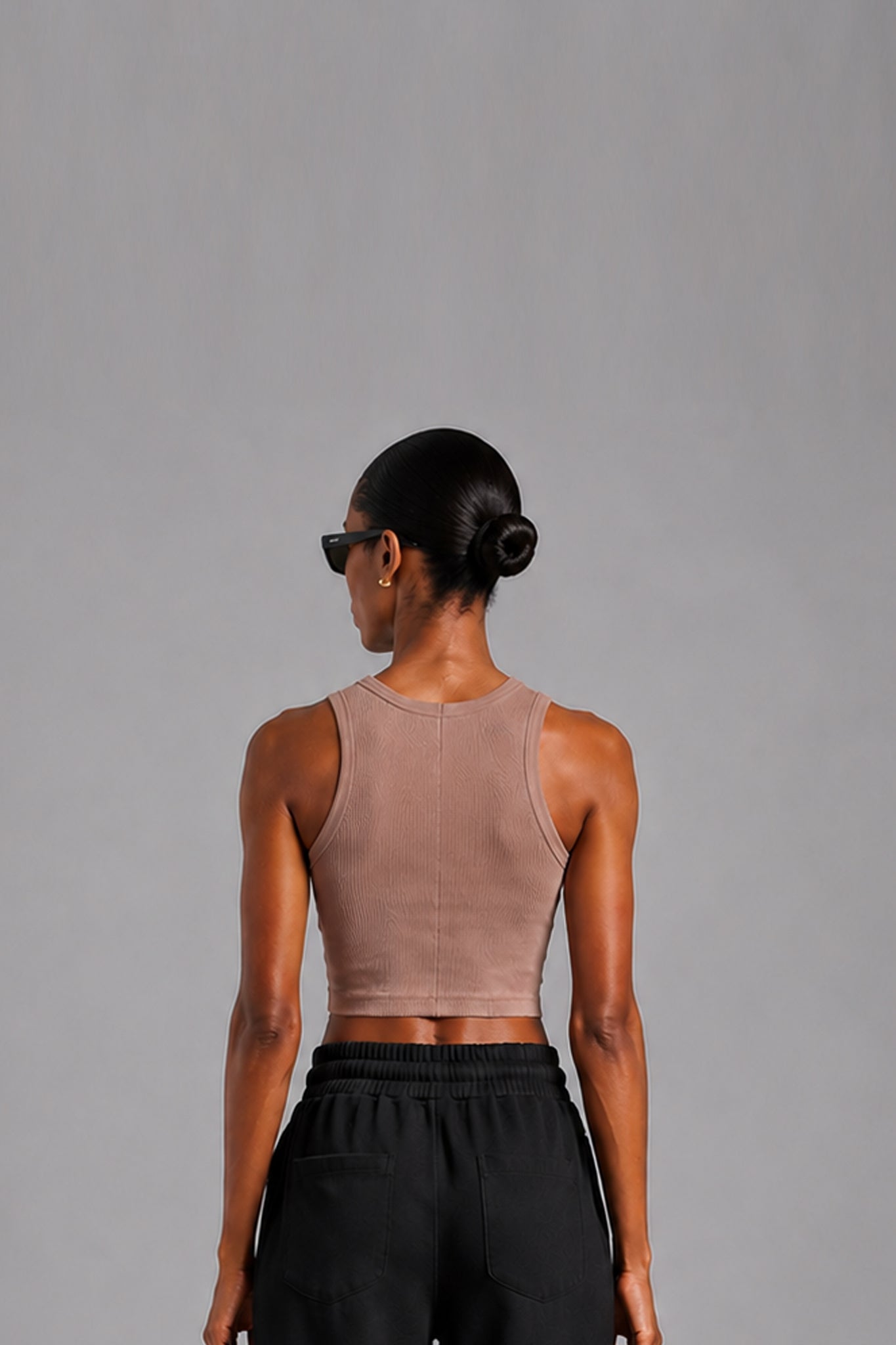 LOGO TANK TOP / BROWN