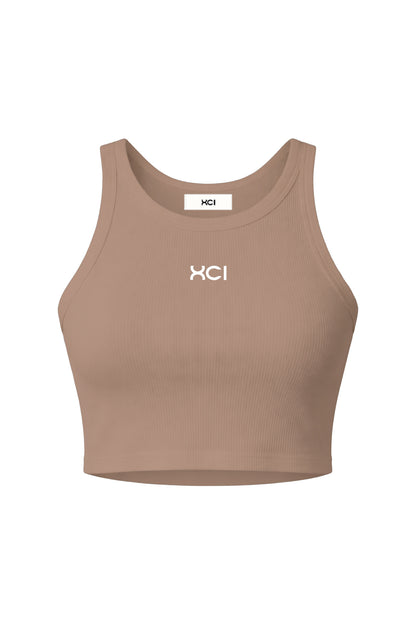 LOGO TANK TOP / BROWN