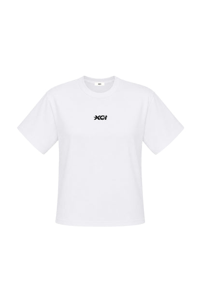 FEATHER LOGO EMBROIDERY TEE / WHITE